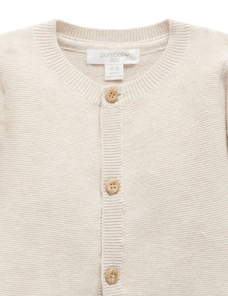Textured Cardigan - Wheat Melange
