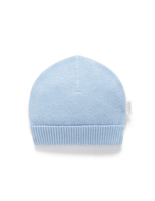 Textured Beanie - Blue Melange