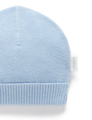Textured Beanie - Blue Melange