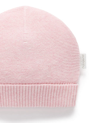 Textured Beanie - Pink Melange