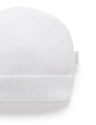 Textured Beanie - White