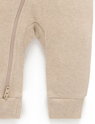 Ribbed Zip Growsuit