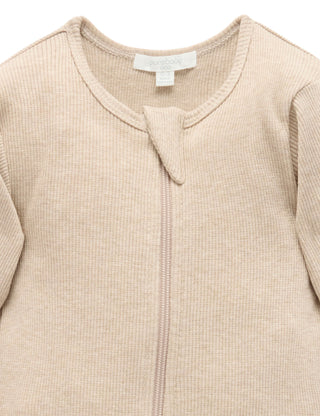 Ribbed Zip Growsuit