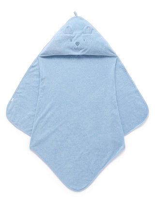 Hooded Bear Towel | Pale Blue Melange