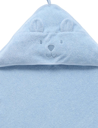 Hooded Bear Towel | Pale Blue Melange
