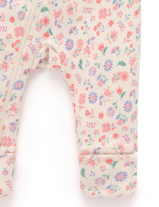 PRINTED ZIP GROWSUIT - FLOR PRINT