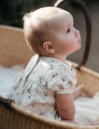 Garden Floral Romper - Garden Ditsy Print