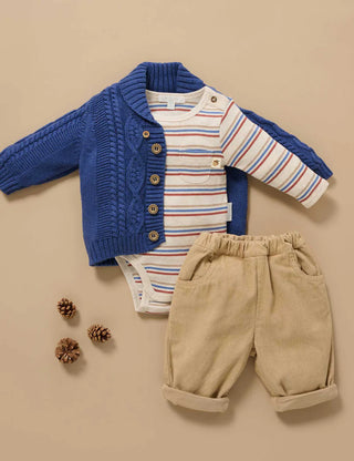 STRIPED BODYSUIT - SAPHIRE STRIPE