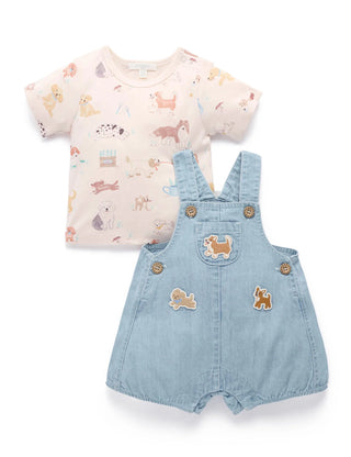 Denim Overall Set - Faded Denim