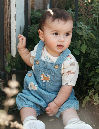 Denim Overall Set - Faded Denim
