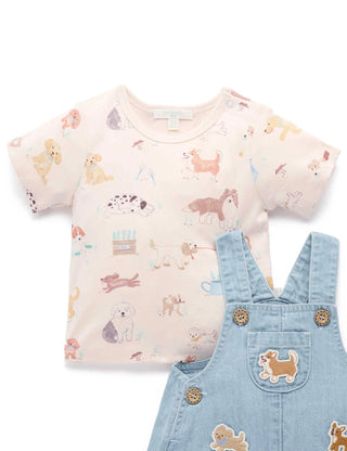 Denim Overall Set - Faded Denim