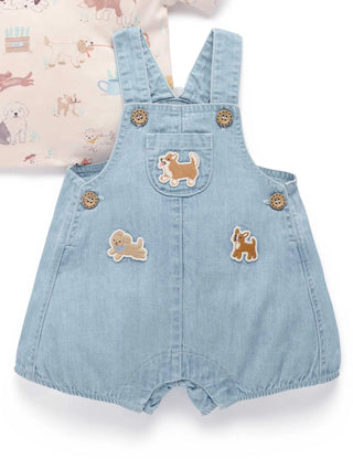 Denim Overall Set - Faded Denim