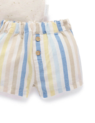 Doggy Short and Tee Set - Playful Stripe