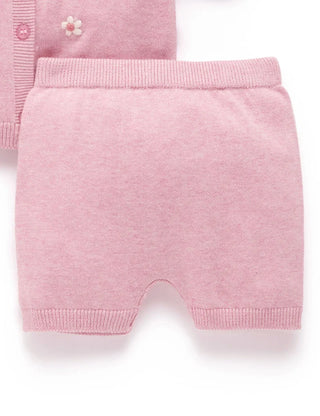 Knitted Embroidered Set - Petunia Melange