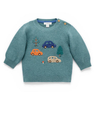 WOODLAND JUMPER - DUCK EGG MELANGE