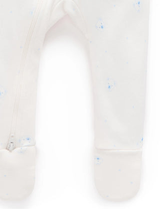 2 Pack Zip Growsuit - Pale Blue Bear