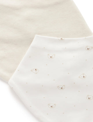 2 Pack Essentials Dribble Bib - Vanilla Bear