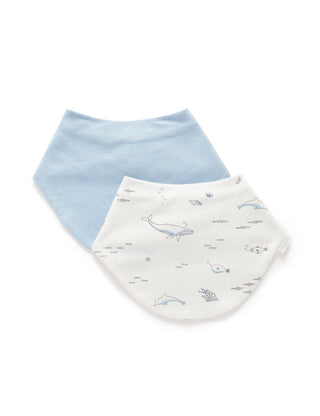 2 Pack Essentials Dribble Bib - Nautical