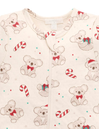 Short Sleve Zip Growsuit - Koala Cheer