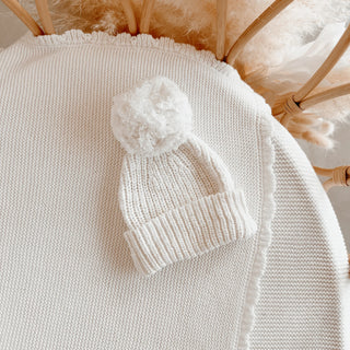 Chunky Knit Beanie - Cloud