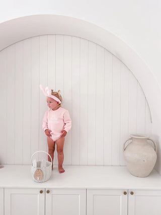 Cotton Tail Romper - Petal (Removable Tail)