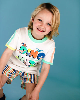 DINOMITE RETRO RINGER SHORT SLEEVE T-SHIRT