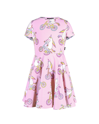 UNICORN BIKE SHORT SLEEVE WAISTED DRESS