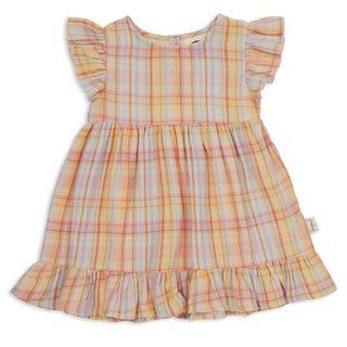 Rainbow Plaid Trapeze Dress