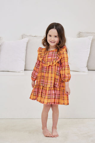Rainbow Tartan Woven Dress