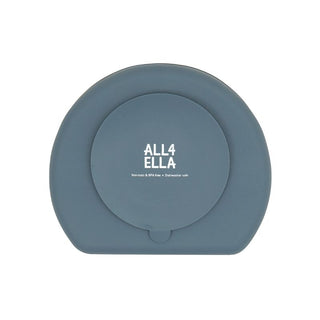 Silicone Suction Plate - Slate Blue