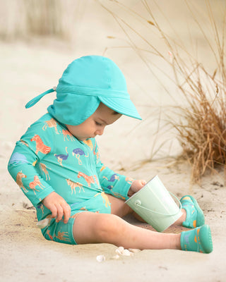 Swim Onesie L/S Splash - Congo Seagrass
