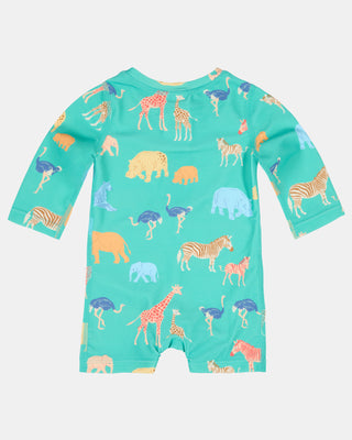 Swim Onesie L/S Splash - Congo Seagrass