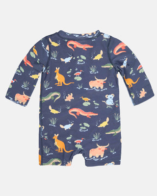 Swim Onesie L/S Splash - Kakadu Moonlight