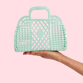 Sun Jellies Retro Basket Small - Mint