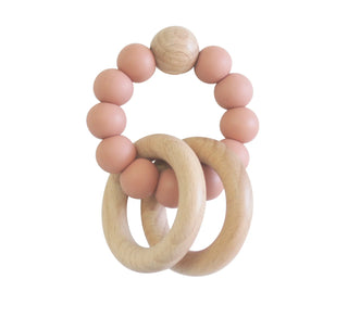 Beechwood Teether Ring Set - Terracotta