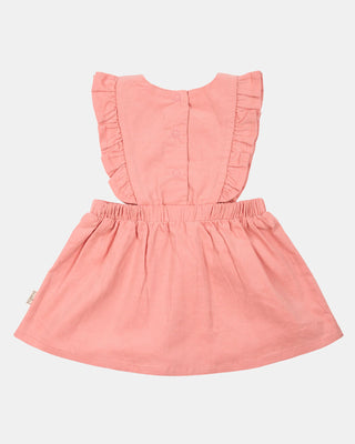 Baby Pinafore Corduroy Quincy - Dusty Rose