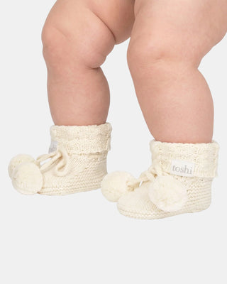 Organic Booties Yummy - Cream
