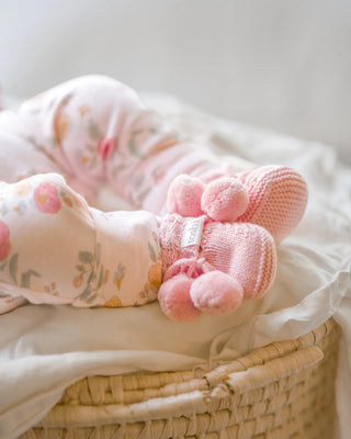 Organic Booties Yummy - Misty Rose