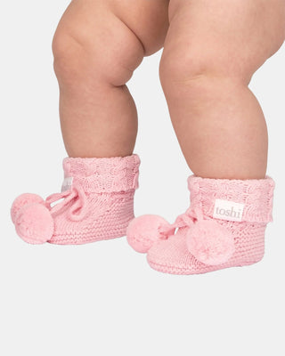 Organic Booties Yummy - Misty Rose
