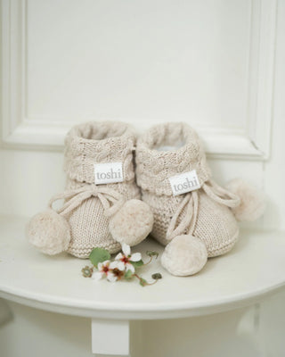 Organic Booties Yummy - Oatmeal