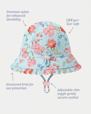 Swim Bell Hat Twinkle Aqua Garden