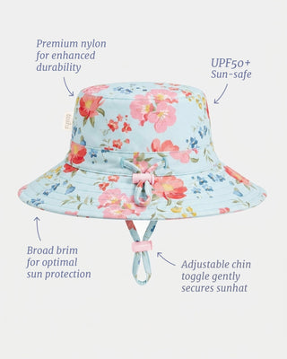 Swim Sunhat Twinkle Aqua Garden