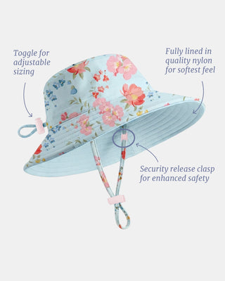 Swim Sunhat Twinkle Aqua Garden