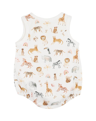 BILLIE PRINT ORGANIC BUTTON FRONT BODYSUIT