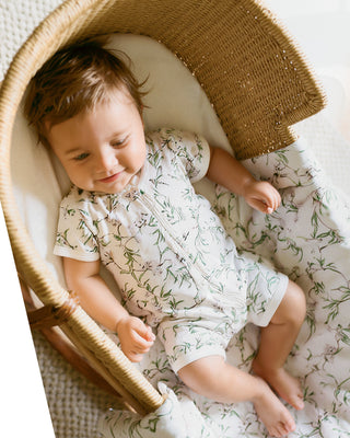 TAYLOR ORGANIC SS ZIP ROMPER