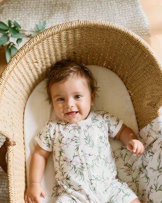 TAYLOR ORGANIC SS ZIP ROMPER