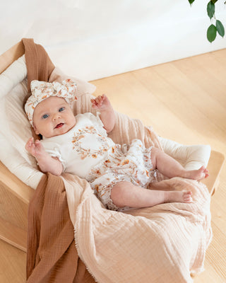 TAYLOR ORGANIC FLORAL KOALA BODYSUIT