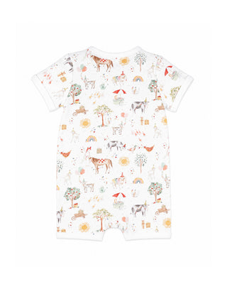 SCOUT ORGANIC SS ZIP ROMPER