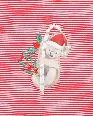 FESTIVE KOALA STRIPE BODYSUIT