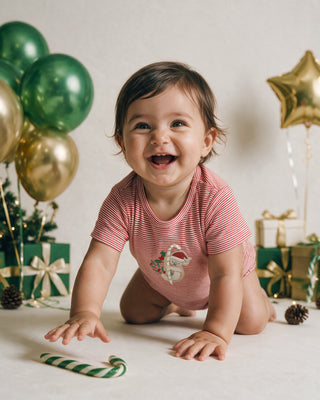 FESTIVE KOALA STRIPE BODYSUIT